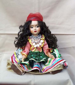 A Doll, 2002, ceramics, textiles, beads