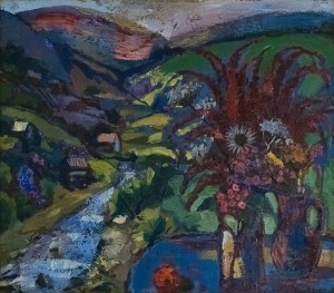 Scenery In Kvasy Village', oil on canvas, 70x80 