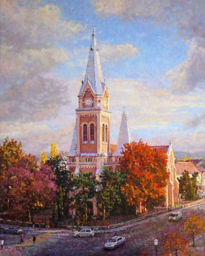 Mukachevo. Church of St. Martin, 2013, 100x80