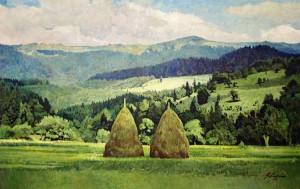 Haycocks, 2002, oil on canvas, 83x130