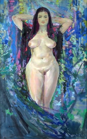 Girl, oil on canvas, 100x60