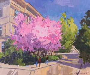O. Fedor Japanese Cherry Blossom', 2017, acrylic on canvas, 50x60