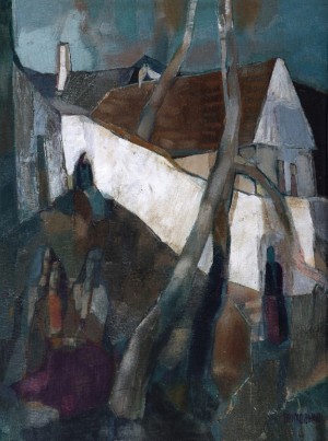 Under A White Fence. Leisurely Conversation, 2009, oil on canvas, 80x100