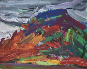 A Mountain in Autumn acrylic on canvas 