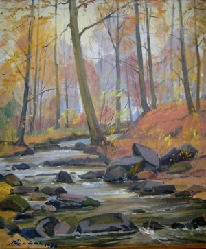 Mountain River In Autumn, 70х60