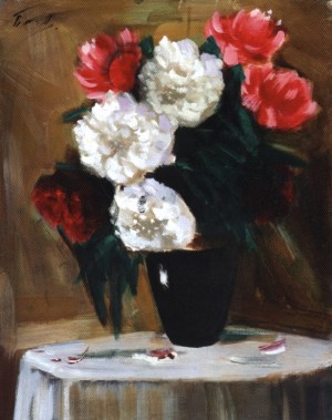 Peonies In A Vase, 1988, 60x50