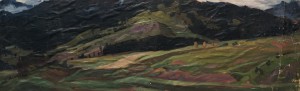Mount Kechera, Mіzhhіriia, 1957, oil on paper, 35х104