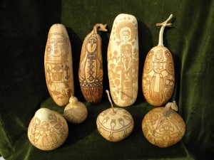 Decorative Melons, carving