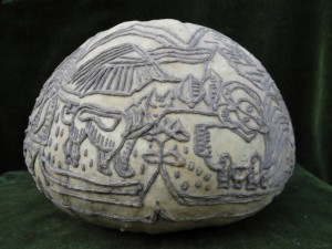 A Decorative Melon, 1983, carving