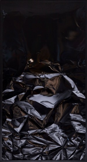 ‘Black Water’, from the Genesis series,200 х 100 cm, colored metal, 2017