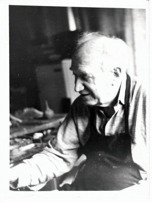 A. Kotska In the studio (From the archive of Yu. Nebesnyk)