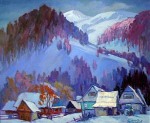 Зима в горах, 2011, п.о., 50х60