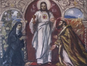 Ісус з предстоячими Св. Мокриною та Василієм Великим, к.о., 37х48