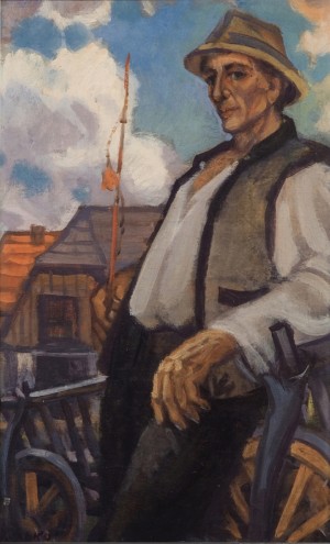 Mihal Petrishko From Dulovo Village, 1993, tempera on canvas, 83x51