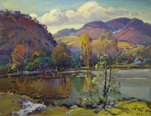 Scenery With Water, 1981, oil on canvas, 69x90