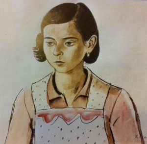 Jewish Girl, 1936, sepia on paper, 47,8х31