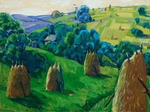 Summer In Smerekove Village', oil on canvas, 60x80 