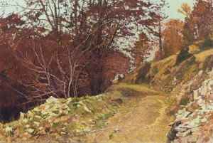 The Road To Stoi Mountain, tempera on canvas, 67x100