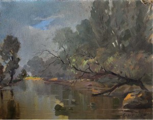 Landscape, oil on canvas, 70x89