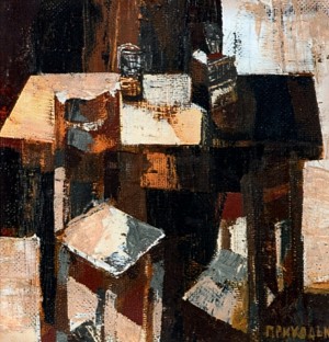 Old Table, 1991, oil on canvas, 24x24