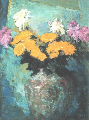 Still-life with chrysanthemums, 80х60