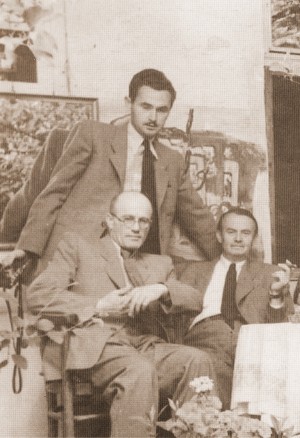Г. Глюк і А. Кашшай відвідують А. Ерделі, початок 1950-х років