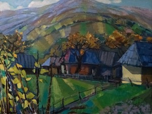 Autumn Panorama In Stuzhytsia Village', oil on canvas, 60x80 