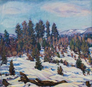 E. Kontratovych  Winter landscape with fir trees, 1978 