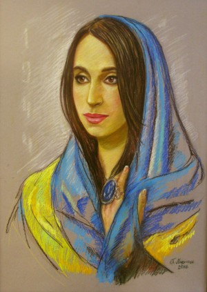  Susana, a Woman from Crimea pastel on toned paper 50x70