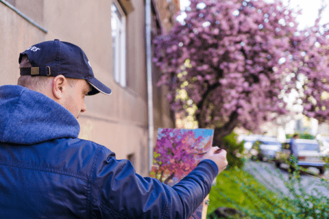 "CHERRY BLOSSOM" PLEIN AIR IN UZHHOROD