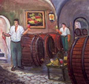 Tasting, 1997, oil on canvas, 60x60