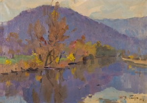 Twilight Above The Water, 1957, oil on canvas, 60х85