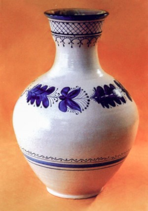 A Vase For Flowers, clay, glaze, painting