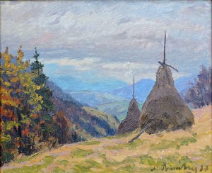 Transcarpathian Motif, 1987, oil on canvas, 37x44