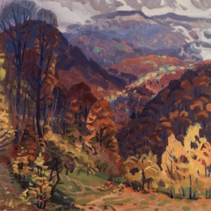 Bad Weather In Autumn, 1999, oil on canvas, 90x90