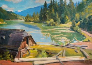 On The River Black, 1960, oil on canvas, 69,5х99