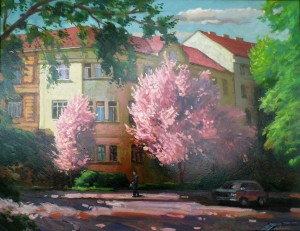 Cherry Blossoms. Rafanda, 2015, oil on canvas
