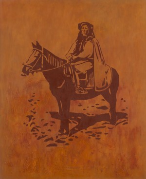 Гуцулка на коні, 2010, 110х90