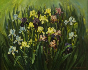 Irises, 2011, oil on canvas, 80x100