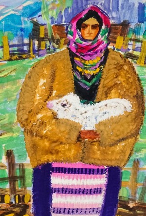 Woman with a sheep