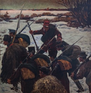 ’Солдати польської армії 73 батальйону на марші з угорськими гонведами’ (фрагмент ’Трансильванської панорами’, 1897) 