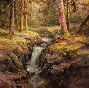 Mountain Stream, oil on canvas, 36x36