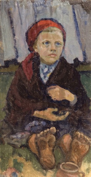 Begging, 1959, oil on canvas, 81.5x41