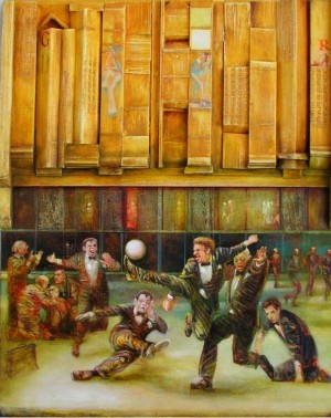 The Main Thing Is To Stay With The Ball, oil on canvas, 76,5х58
