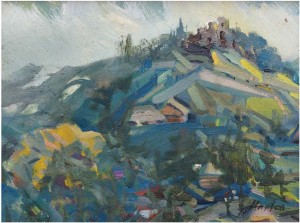 Khust Castle, oil on canvas, 29x39