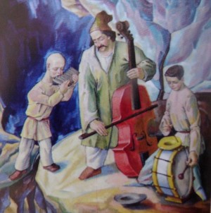 Trio, 2002, oil on canvas, 65x65