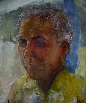 'Man From Lypovets', 2009, gouache on cardboard, 30x40