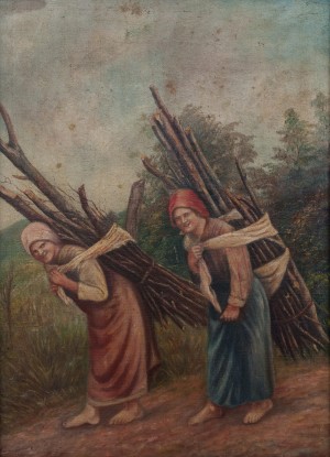 S. Silvai For Firewood', oil on canvas
