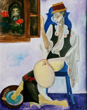 Hungarian Self-portrait, from the photo archive of Y. Nebesnyk, 1997, oil on canvas, 96x76