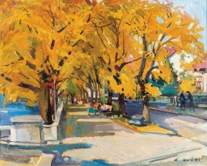 Autumn Quay, 1999, oil on canvas, 70x90